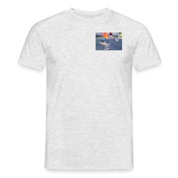 Semi-marathon - Flou de mouvement - T-shirt homme - gris chiné - Devant - AI Model Male 178 dark (178cm)