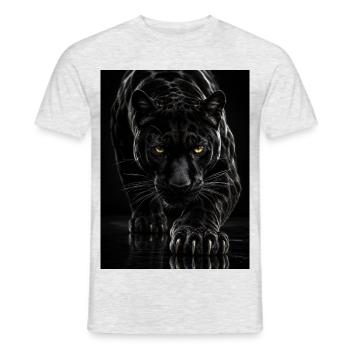 Black Shadow Panther - Men's T-Shirt - heather grey - Front - AI Model Male 178 dark (178cm)