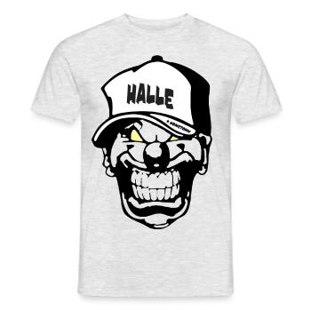 Halle Clown - Männer T-Shirt - Grau meliert - Vorne - AI Model Male 178 dark (178cm)