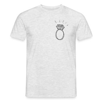 diamond ring - Men's T-Shirt - heather grey - Front - AI Model Male 178 dark (178cm)