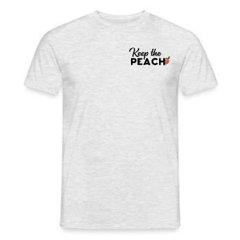 keep the peach - T-shirt homme - gris chiné - Devant - AI Model Male 178 dark (178cm)