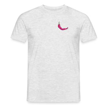 Chili Jalapeno Pepperoni pink spicy - Men's T-Shirt - heather grey - Front - AI Model Male 178 dark (178cm)