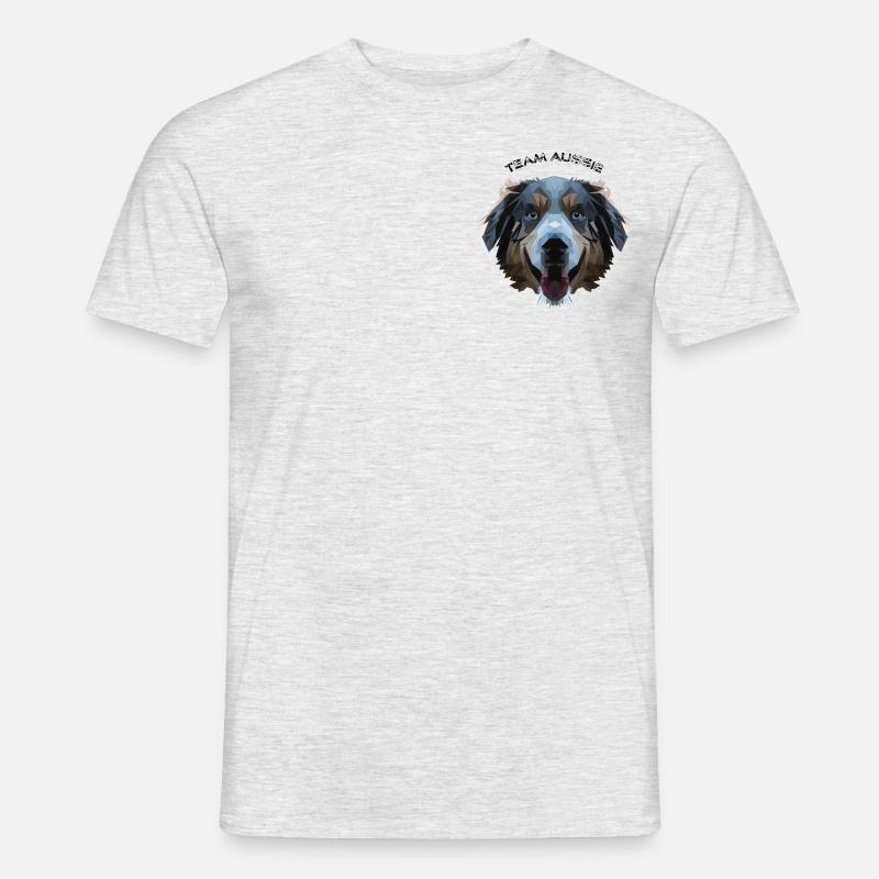 Aussie dans la conception de polygones - géométrie - T-shirt homme - gris chiné