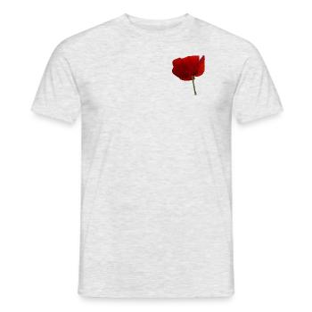 Mohn - Männer T-Shirt - Grau meliert - Vorne - AI Model Male 178 dark (178cm)