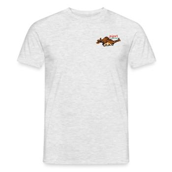 Pippi Langstrumpf Auf Der Lauer - Männer T-Shirt - Grau meliert - Vorne - AI Model Male 178 dark (178cm)