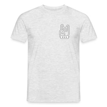 Metalleux - T-shirt homme - gris chiné - Devant - AI Model Male 178 dark (178cm)