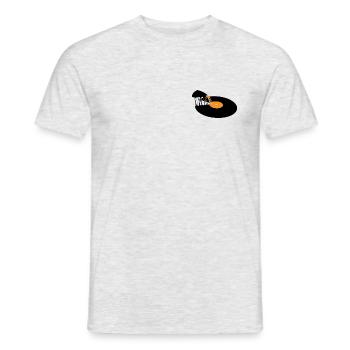 PIZZA VINYLE - T-shirt homme - gris chiné - Devant - AI Model Male 178 dark (178cm)