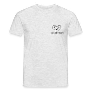 Löwenherz - Männer T-Shirt - Grau meliert - Vorne - AI Model Male 178 dark (178cm)