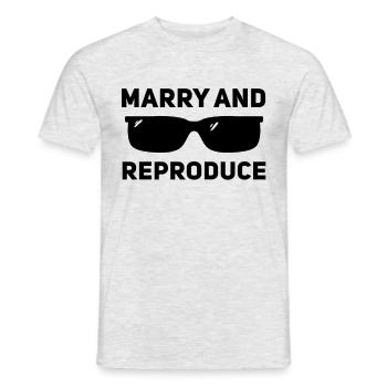 Getting married and reproducing - Men's T-Shirt - heather grey - Front - AI Model Male 178 dark (178cm)