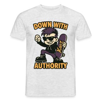Comic-Skatepunk mit Sonnenbrille - Männer T-Shirt - Grau meliert - Vorne - AI Model Male 178 dark (178cm)