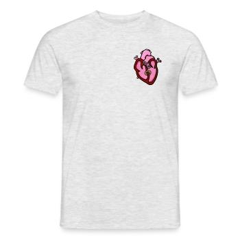 CORE 2 - Men's T-Shirt - heather grey - Front - AI Model Male 178 dark (178cm)