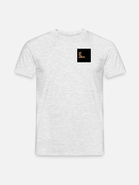 Sei du selbst - Männer T-Shirt - Grau meliert