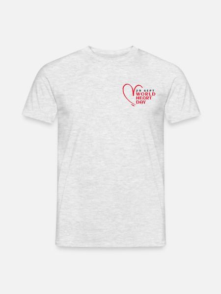 World Heart Day - Men's T-Shirt - heather grey