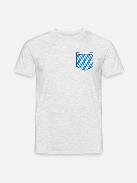 Bayern Pocket Design - Männer T-Shirt - Grau meliert