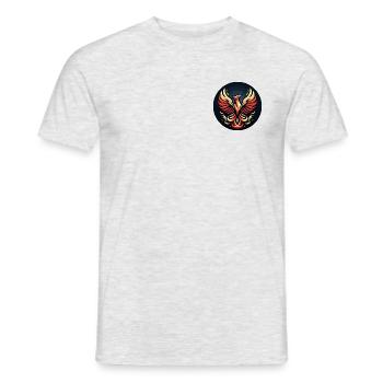 Phönix Feuerflügel Logo - Männer T-Shirt - Grau meliert - Vorne - AI Model Male 178 dark (178cm)