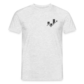 Börse - Aktienverlauf - Männer T-Shirt - Grau meliert - Vorne - AI Model Male 178 dark (178cm)