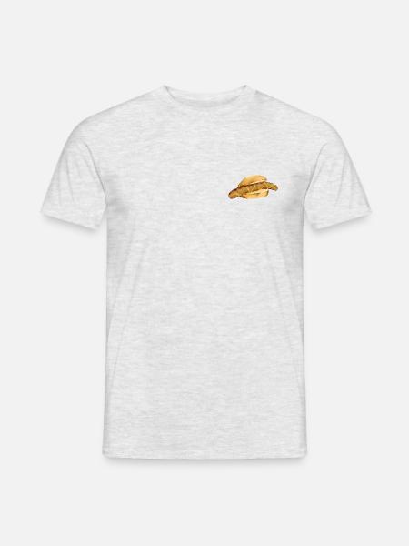 Comic Bratwurst Brötchen Mustard German Streetfood - Men's T-Shirt - heather grey