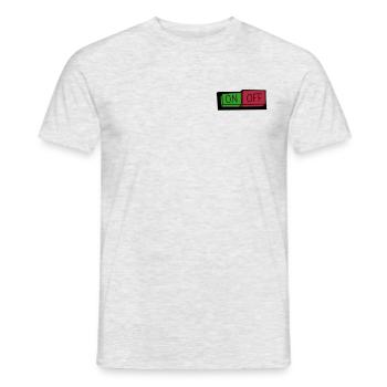 on und off button - Männer T-Shirt - Grau meliert - Vorne - AI Model Male 178 dark (178cm)