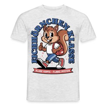 Klassentier Eichhörnchen Klasse Retro, Mehrfarbig - Männer T-Shirt - Grau meliert - Vorne - AI Model Male 178 dark (178cm)
