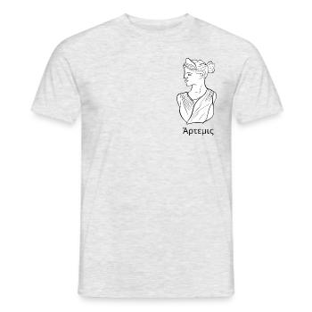 Άρτεμις - Männer T-Shirt - Grau meliert - Vorne - AI Model Male 178 dark (178cm)