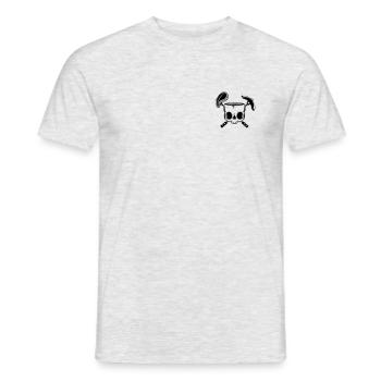 Grill Skull - T-shirt homme - gris chiné - Devant - AI Model Male 178 dark (178cm)