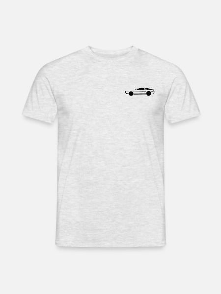 Sportwagen Auto DeLorean _minimal _black - Männer T-Shirt - Grau meliert