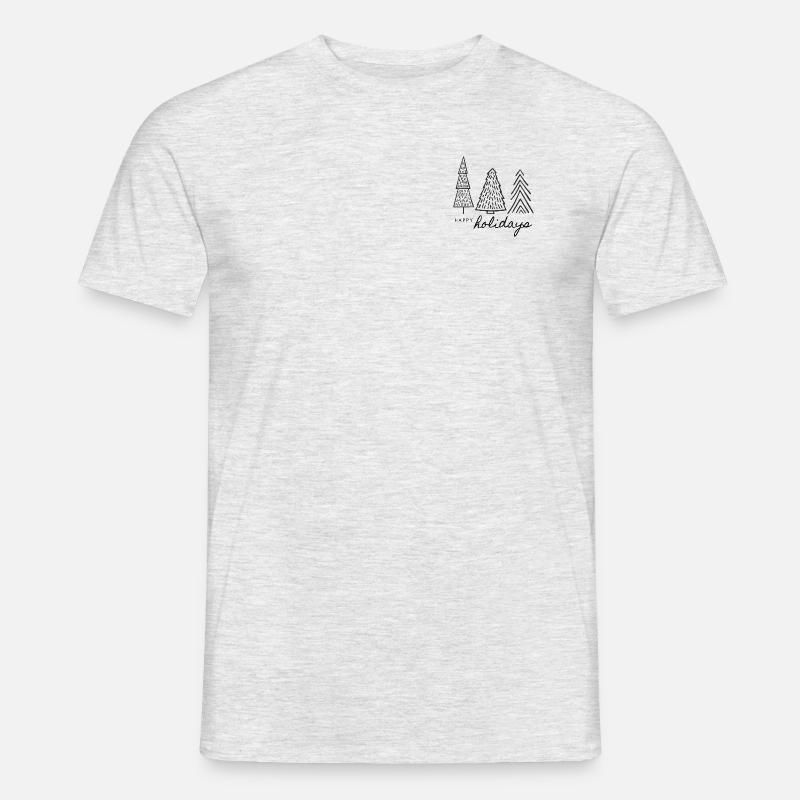 Weihnachten - Tannenbaum - Weihnachtspullover - Männer T-Shirt - Grau meliert