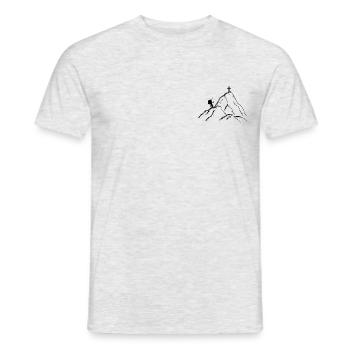 Alpinisme - T-shirt homme - gris chiné - Devant - AI Model Male 178 dark (178cm)