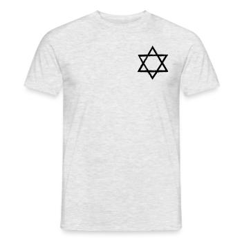 Israel Star Star of David Hexagram Judaism Symbol - Men's T-Shirt - heather grey - Front - AI Model Male 178 dark (178cm)