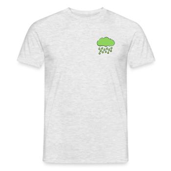 Nuage vert - Protection de l’environnement - T-shirt homme - gris chiné - Devant - AI Model Male 178 dark (178cm)