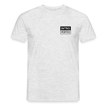 Introverted - Men's T-Shirt - heather grey - Front - AI Model Male 178 dark (178cm)