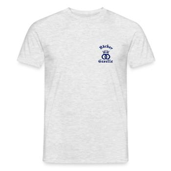 Bäckergeselle Zunftzeichen Blau - Männer T-Shirt - Grau meliert - Vorne - AI Model Male 178 dark (178cm)