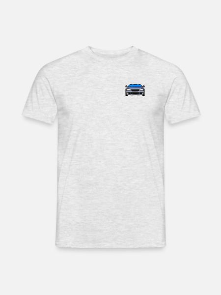 Car Pixel Art Blue - Men's T-Shirt - heather grey