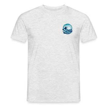 Reiten Sie auf der Welle - Männer T-Shirt - Grau meliert - Vorne - AI Model Male 178 dark (178cm)