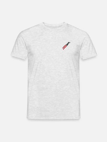 Hand & Herz Zange - Männer T-Shirt - Grau meliert