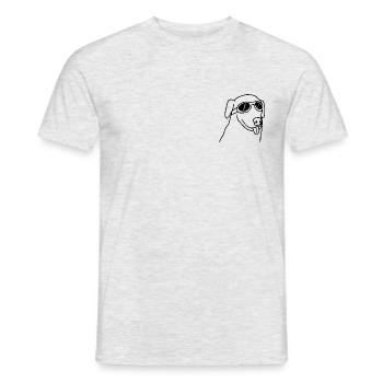 cool dog - Männer T-Shirt - Grau meliert - Vorne - AI Model Male 178 dark (178cm)