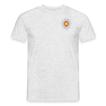 Yoga Figuren, dein Traumsport auf T-Shirt zeigen - Männer T-Shirt - Grau meliert - Vorne - AI Model Male 178 dark (178cm)