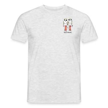 BestFriends SkullHeart - Männer T-Shirt - Grau meliert - Vorne - AI Model Male 178 dark (178cm)