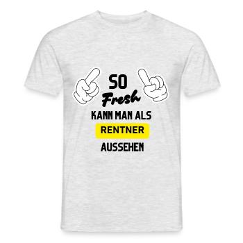 Jeune retraité - T-shirt homme - gris chiné - Devant - AI Model Male 178 dark (178cm)