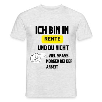 Je suis à la retraite - T-shirt homme - gris chiné - Devant - AI Model Male 178 dark (178cm)