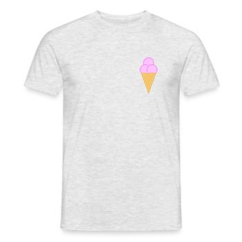 Ice Cream / Eis1 - Men's T-Shirt - heather grey - Front - AI Model Male 178 dark (178cm)
