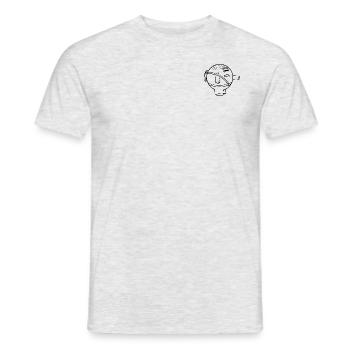 Hey hello - Men's T-Shirt - heather grey - Front - AI Model Male 178 dark (178cm)