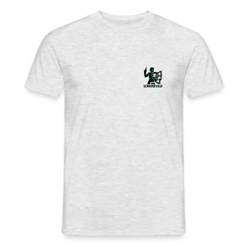Der Schieferheld - Männer T-Shirt - Grau meliert - Vorne - AI Model Male 178 dark (178cm)