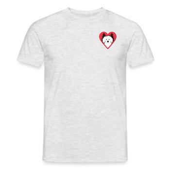 Dog loves Christmas - Men's T-Shirt - heather grey - Front - AI Model Male 178 dark (178cm)