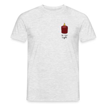 be the light - Männer T-Shirt - Grau meliert - Vorne - AI Model Male 178 dark (178cm)