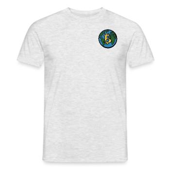 World of Bitcoin - Männer T-Shirt - Grau meliert - Vorne - AI Model Male 178 dark (178cm)