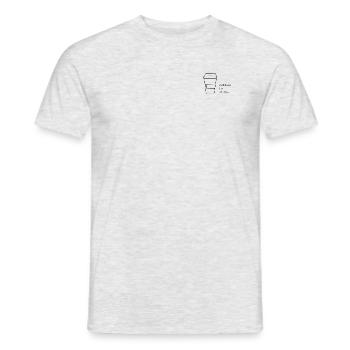 Coffee to stay. - Men's T-Shirt - heather grey - Front - AI Model Male 178 dark (178cm)