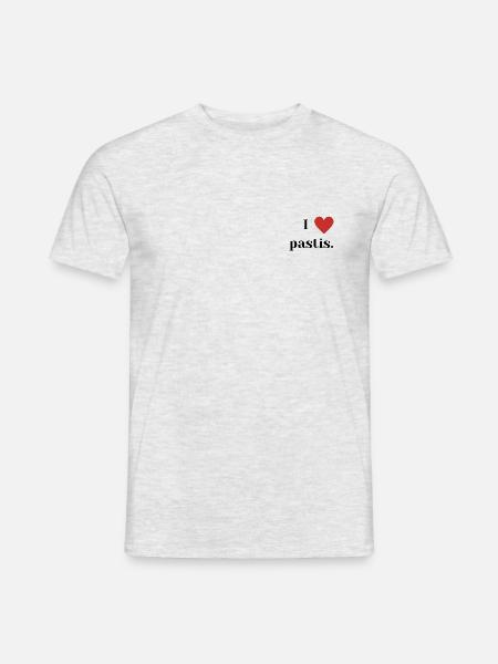 I love pastis - T-shirt homme - gris chiné