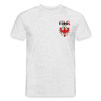 Tirol T-Shirt with Christmas hats - Men's T-Shirt - heather grey - Front - AI Model Male 178 dark (178cm)