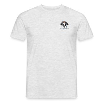 Lustig Halloween Piraten Geist T-Shirt Sweatshirt - Männer T-Shirt - Grau meliert - Vorne - AI Model Male 178 dark (178cm)